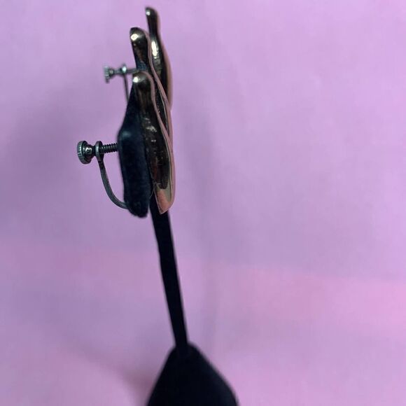 Unusual Double Bowling pins in Copper with Antique Silver plate, Vintage - Picture 2 of 4